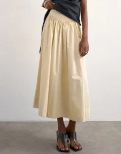 TSSALLY Niedrige Taille Langer Rock