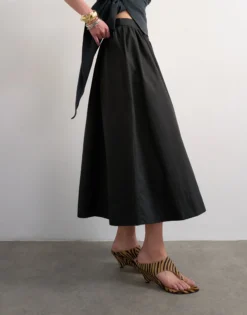 TSSALLY Niedrige Taille Langer Rock