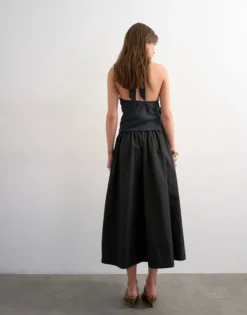TSSALLY Niedrige Taille Langer Rock