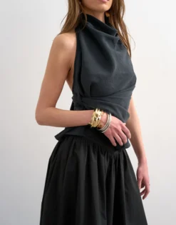 TSSALLY Niedrige Taille Langer Rock
