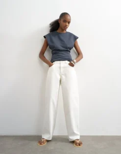 TSTILDE Niedrige Taille Boyfriend Schnitt Jeans