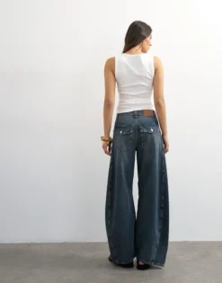 TSVEA Hohe Taille Barrel Fit Jeans