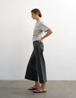 TSVERA Hohe Taille Weite Passform - kurz geschnitten Jeans