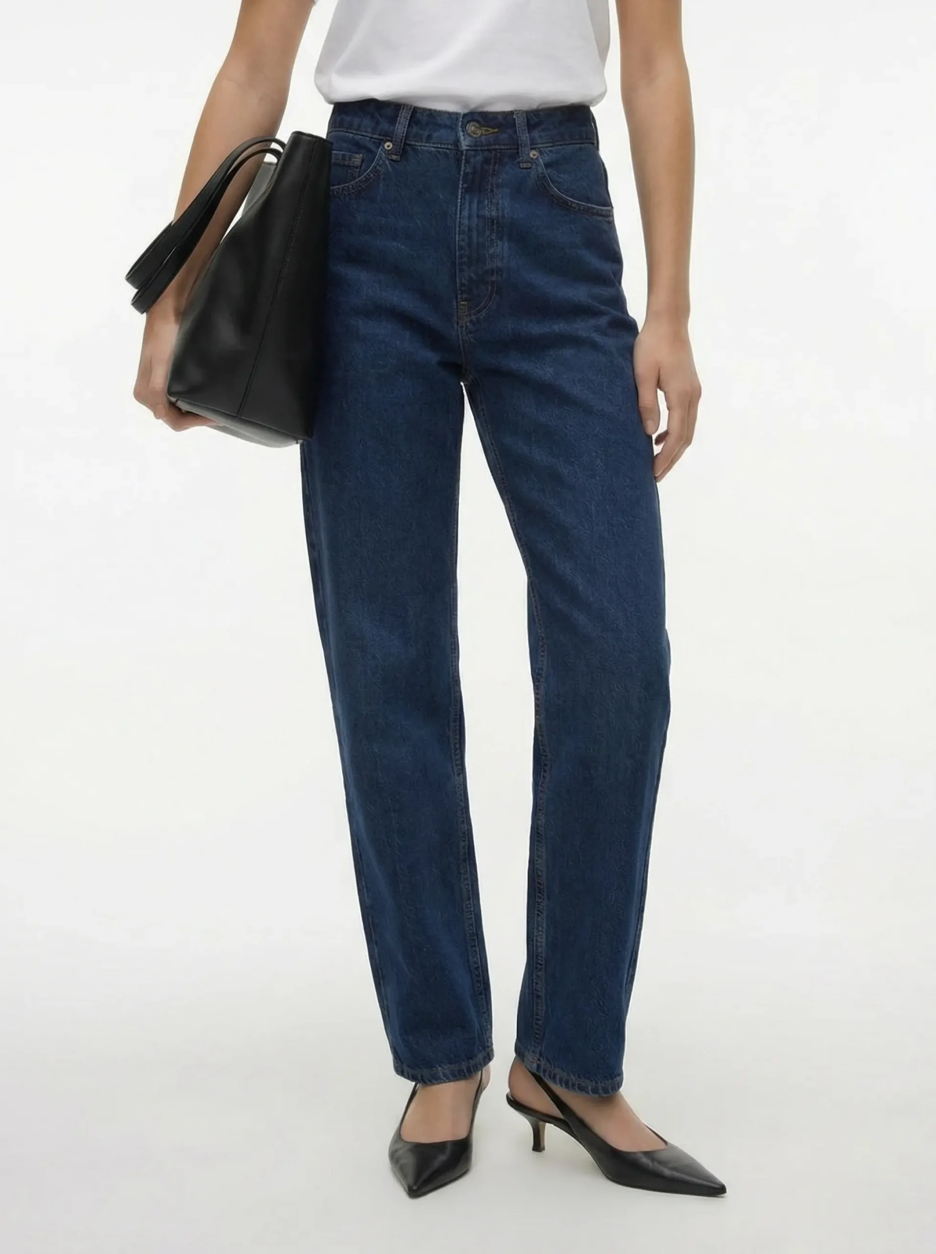 TSYVONNE Hohe Taille Gerade geschnitten Jeans