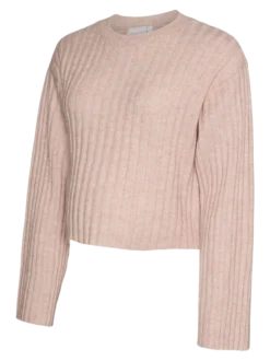 Verkürzt Rundhals Pullover