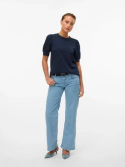 VMALEXIS Niedrige Taille Weite Passform - kurz geschnitten Jeans
