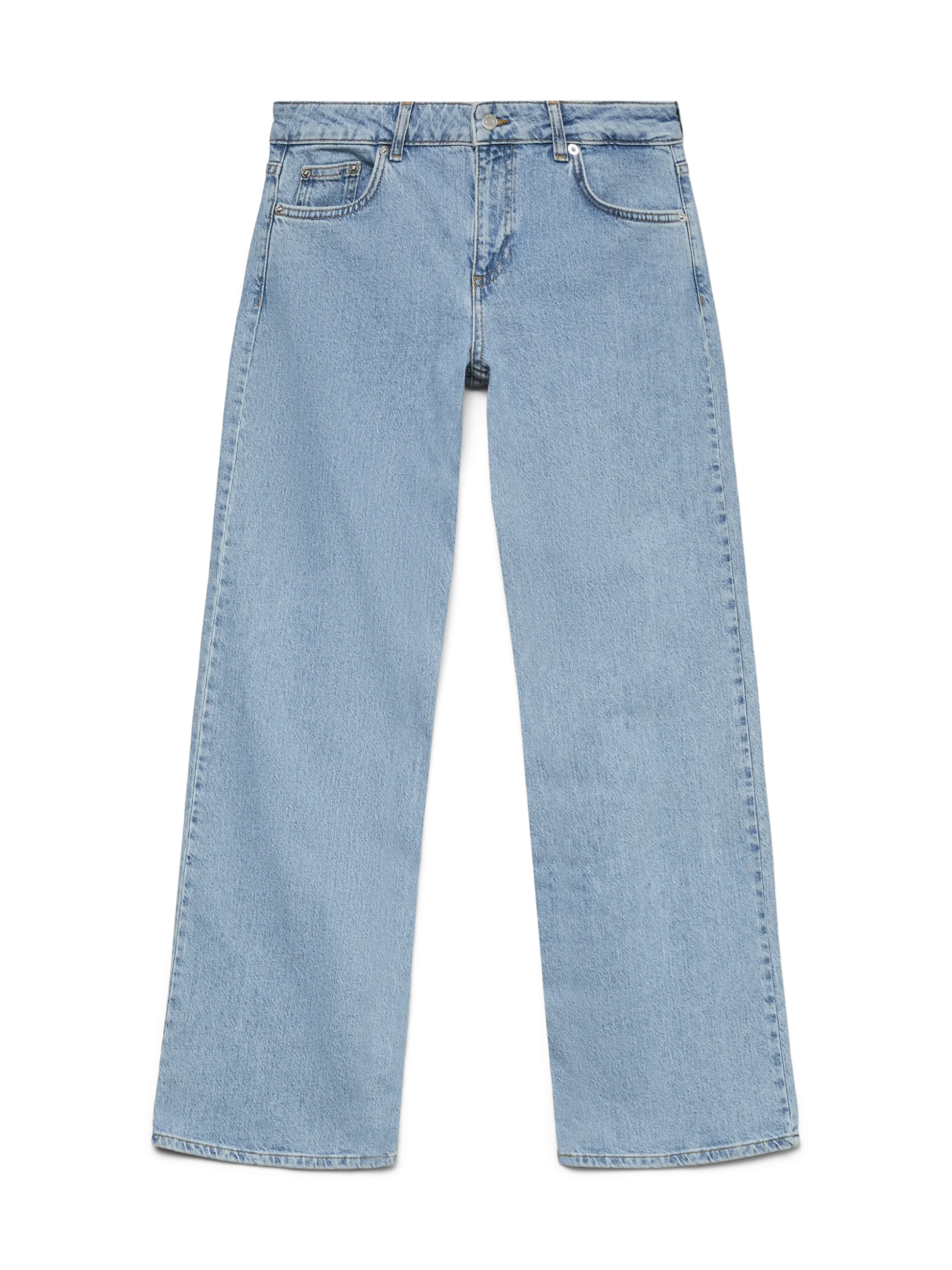 VMALEXIS Niedrige Taille Weite Passform - kurz geschnitten Jeans