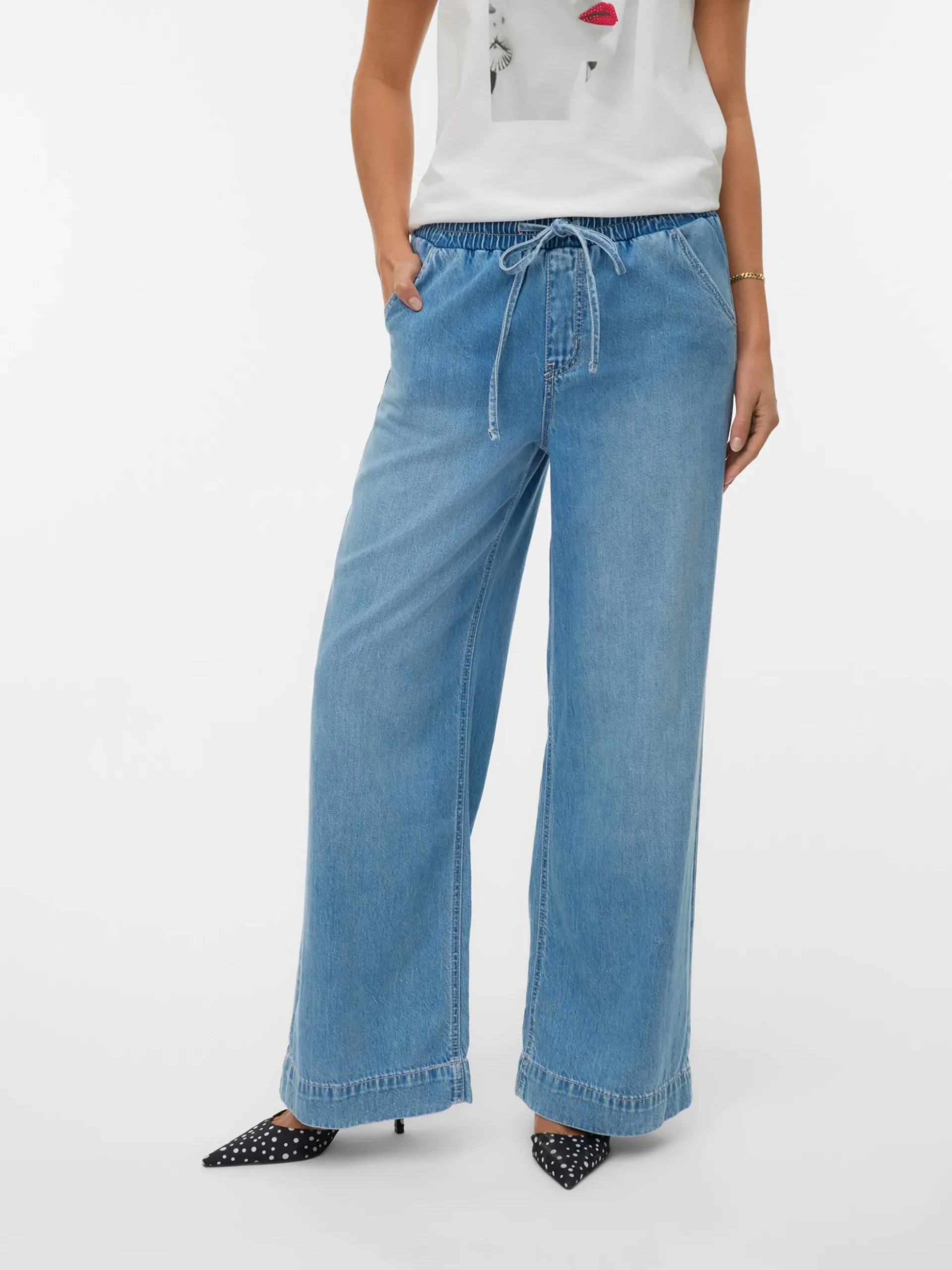 VMALLISON Mid Rise Weiter Beinschnitt Jeans