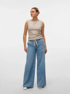 VMANNET Mittlere Taille Weiter Beinschnitt Jeans