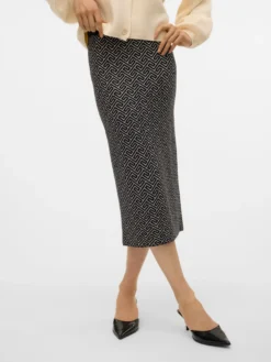 VMARIA Hohe Taille Langer Rock