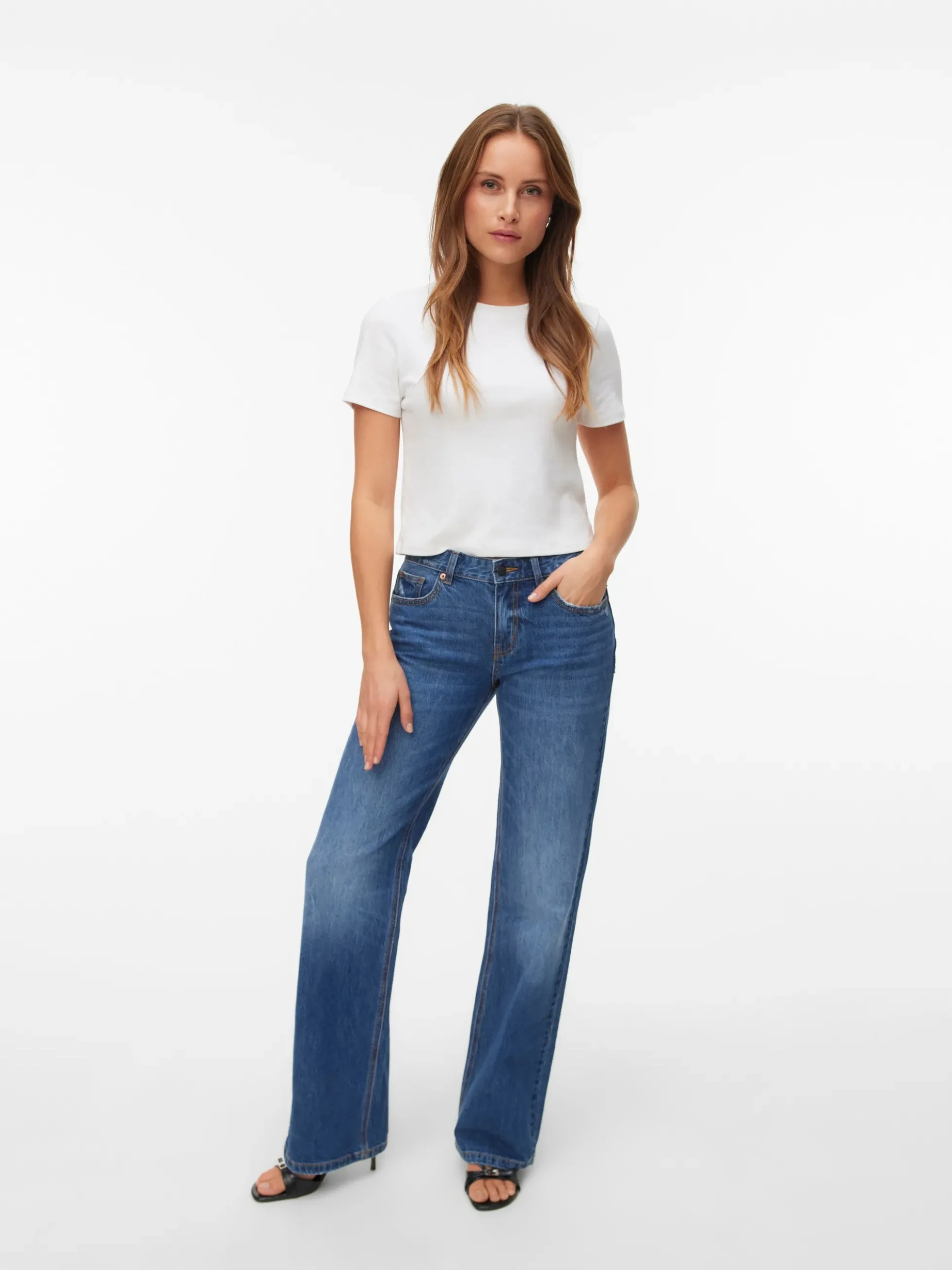 VMASTA Niedrige Taille Ausgestellt Jeans