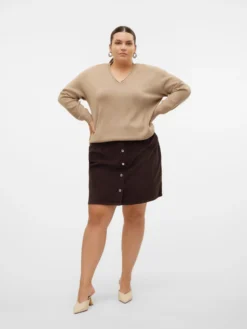 VMCETTA Hohe Taille Kurzer Rock