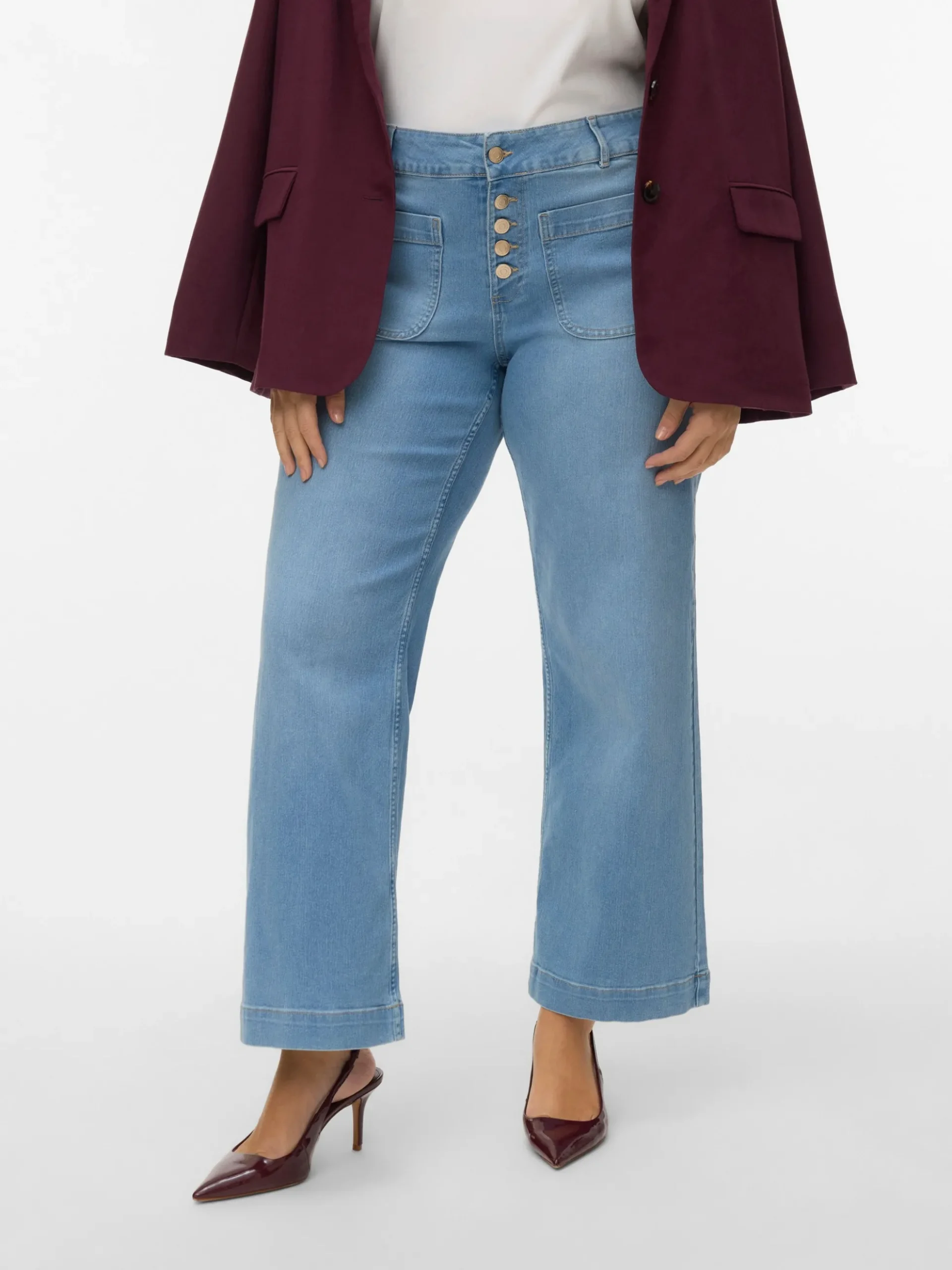 VMCKAYLA Hohe Taille Weit ausgestellt Jeans