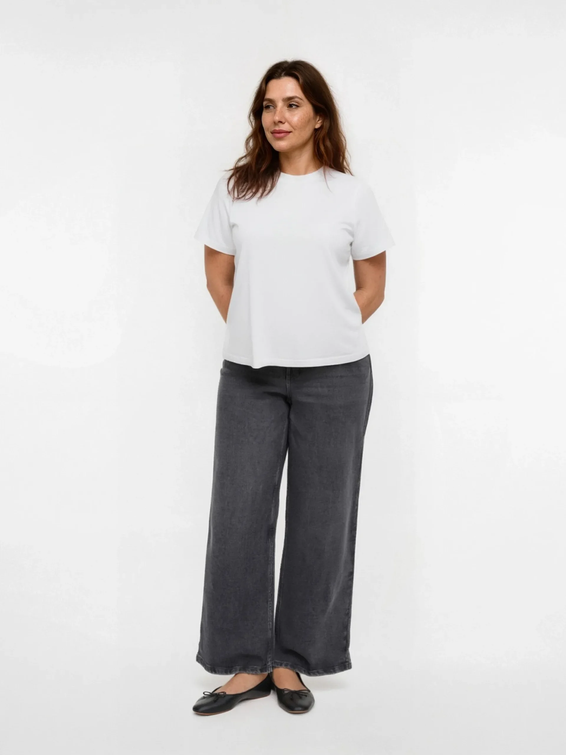 VMCMIRA Mid Rise Weite Passform - kurz geschnitten Jeans
