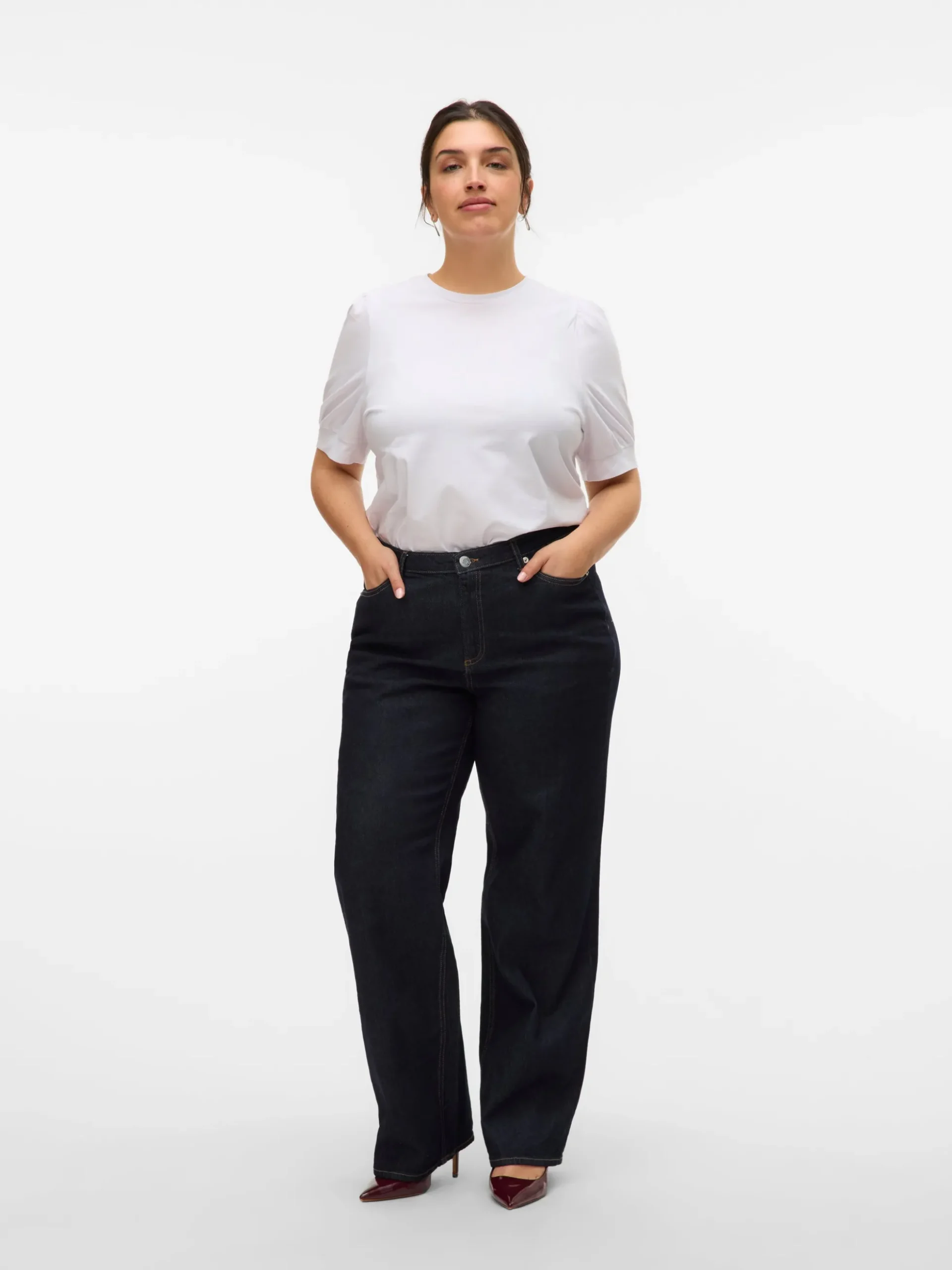 VMCTESSA Hohe Taille Weiter Beinschnitt Jeans