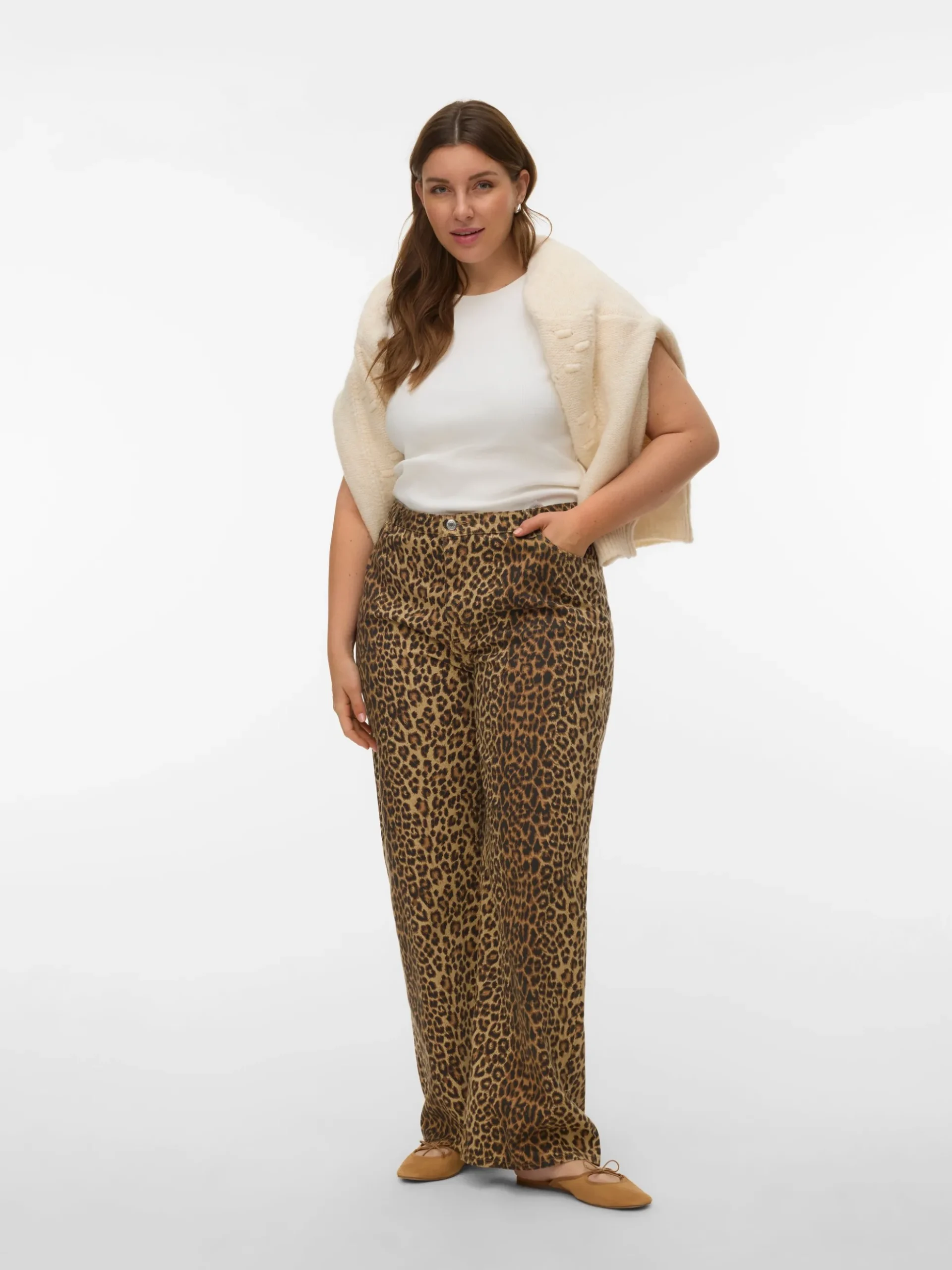VMCTESSA Hohe Taille Weiter Beinschnitt Jeans