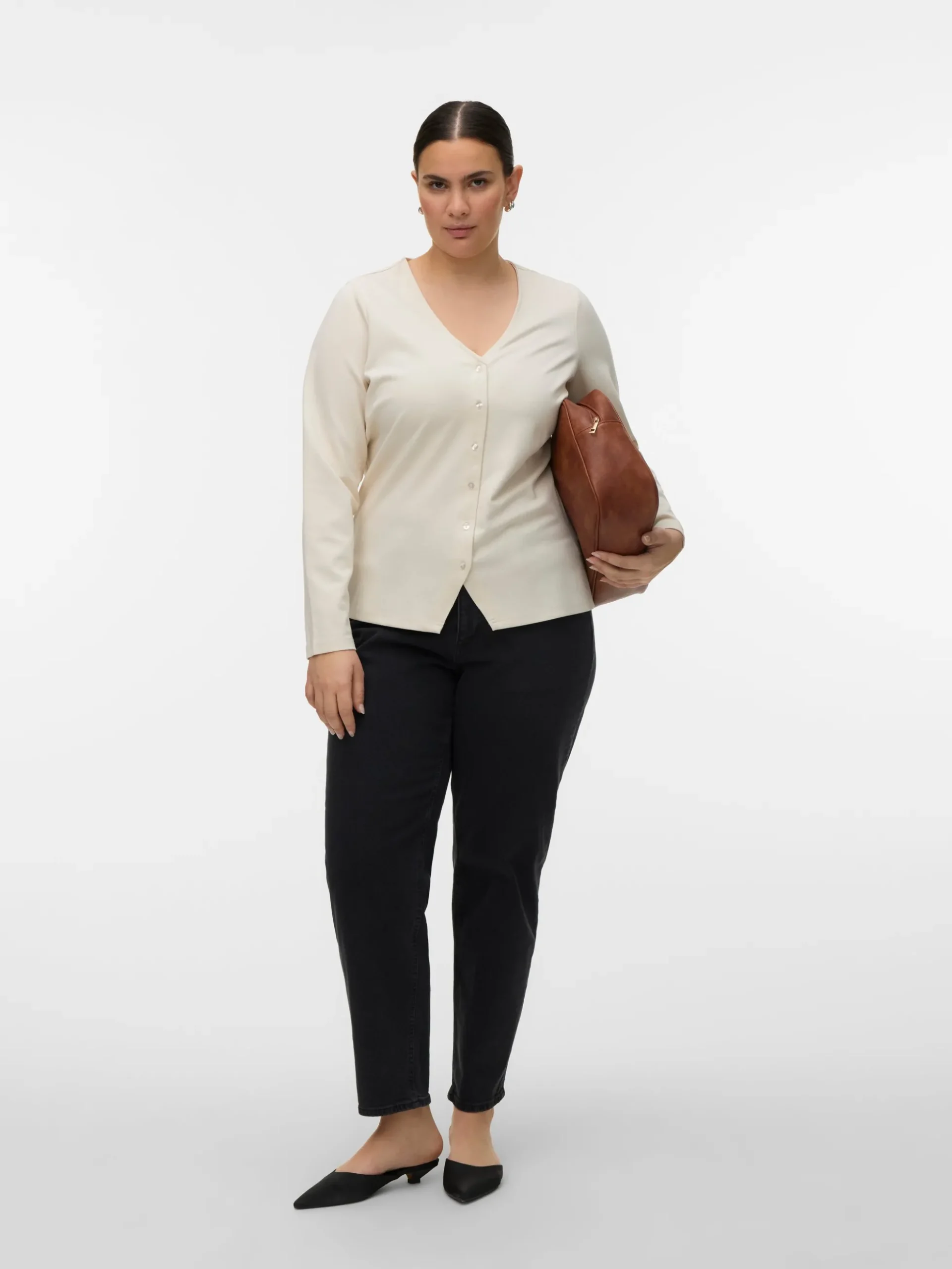 VMCTESSA-STRETCH Hohe Taille Weiter Beinschnitt Jeans