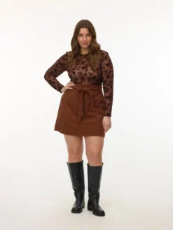 VMCVILJA Hohe Taille Kurzer Cord Rock