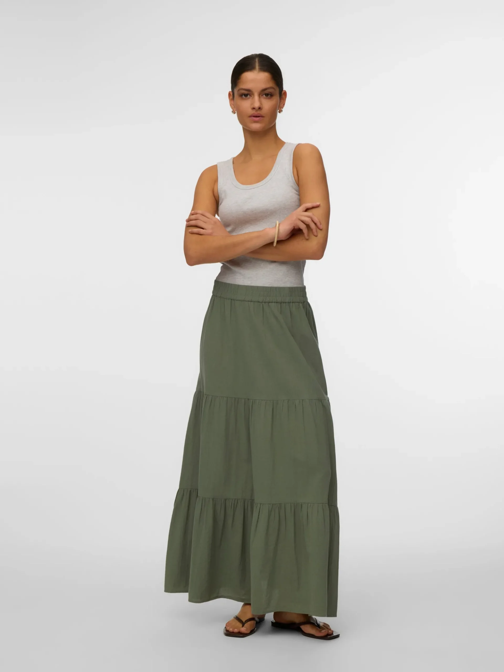 VMDICTHE Hohe Taille Langer Rock