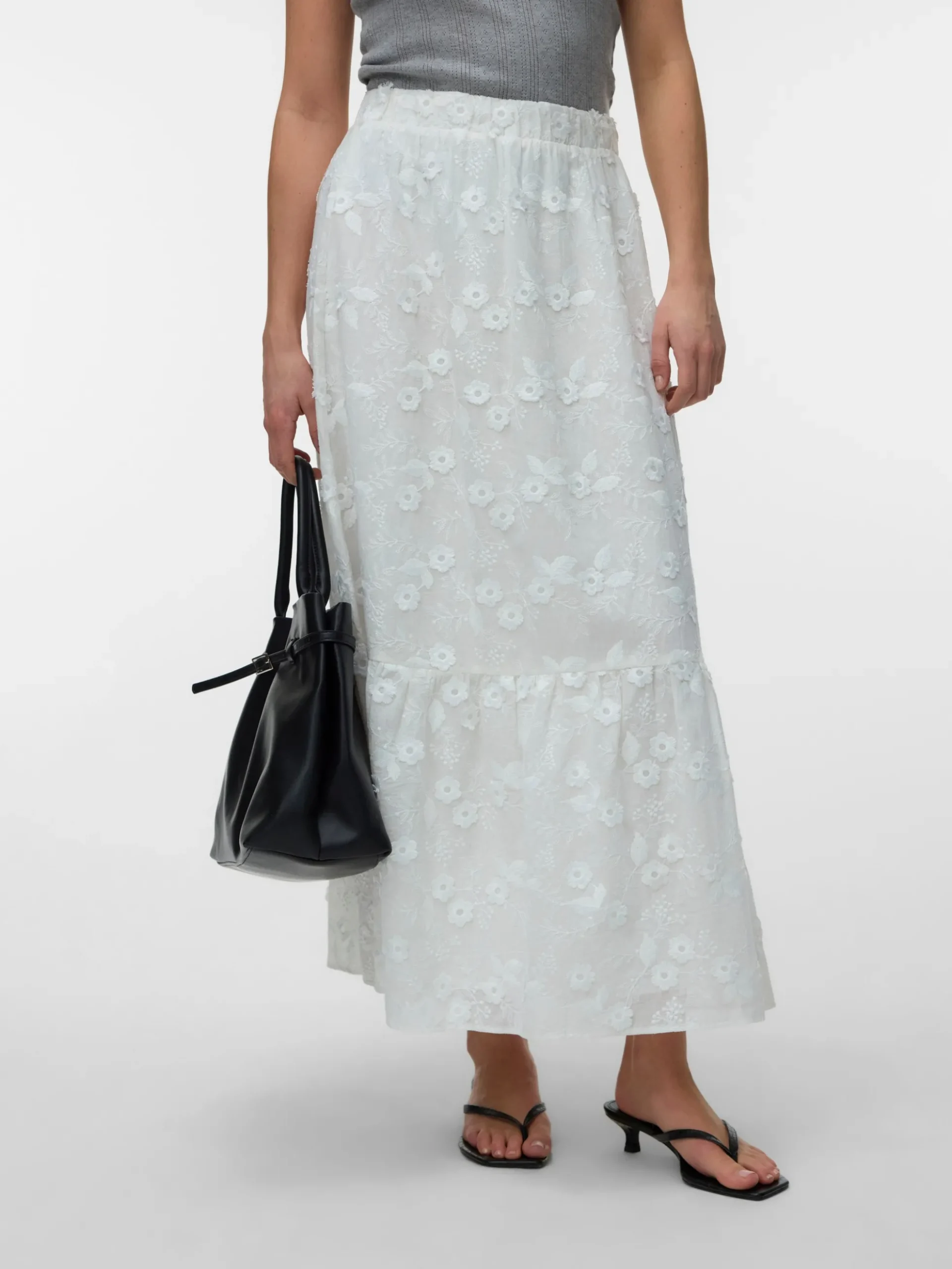 VMELISA Hohe Taille Langer Rock