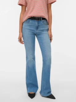 VMELLA Mid Rise Ausgestellt Jeans
