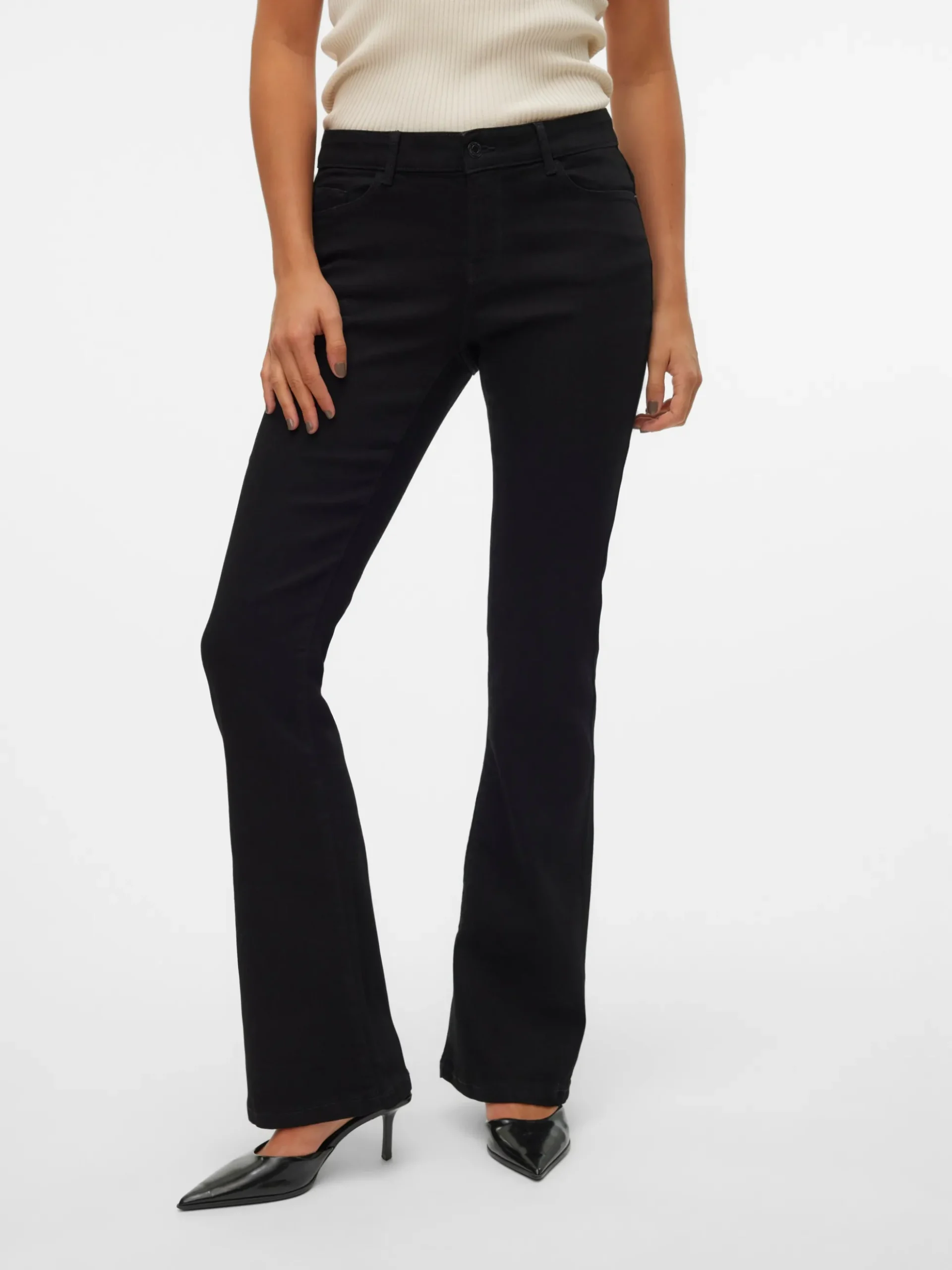 VMELLY Mid Rise Ausgestellt Jeans