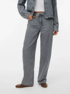 VMESTELLE Hohe Taille Barrel Fit Jeans