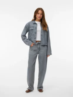 VMESTELLE Hohe Taille Barrel Fit Jeans