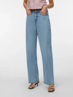 VMESTELLE Hohe Taille Barrel Fit Jeans