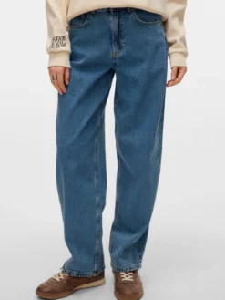 VMESTELLE Hohe Taille Barrel Fit Jeans