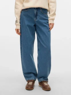 VMESTELLE Hohe Taille Barrel Fit Jeans