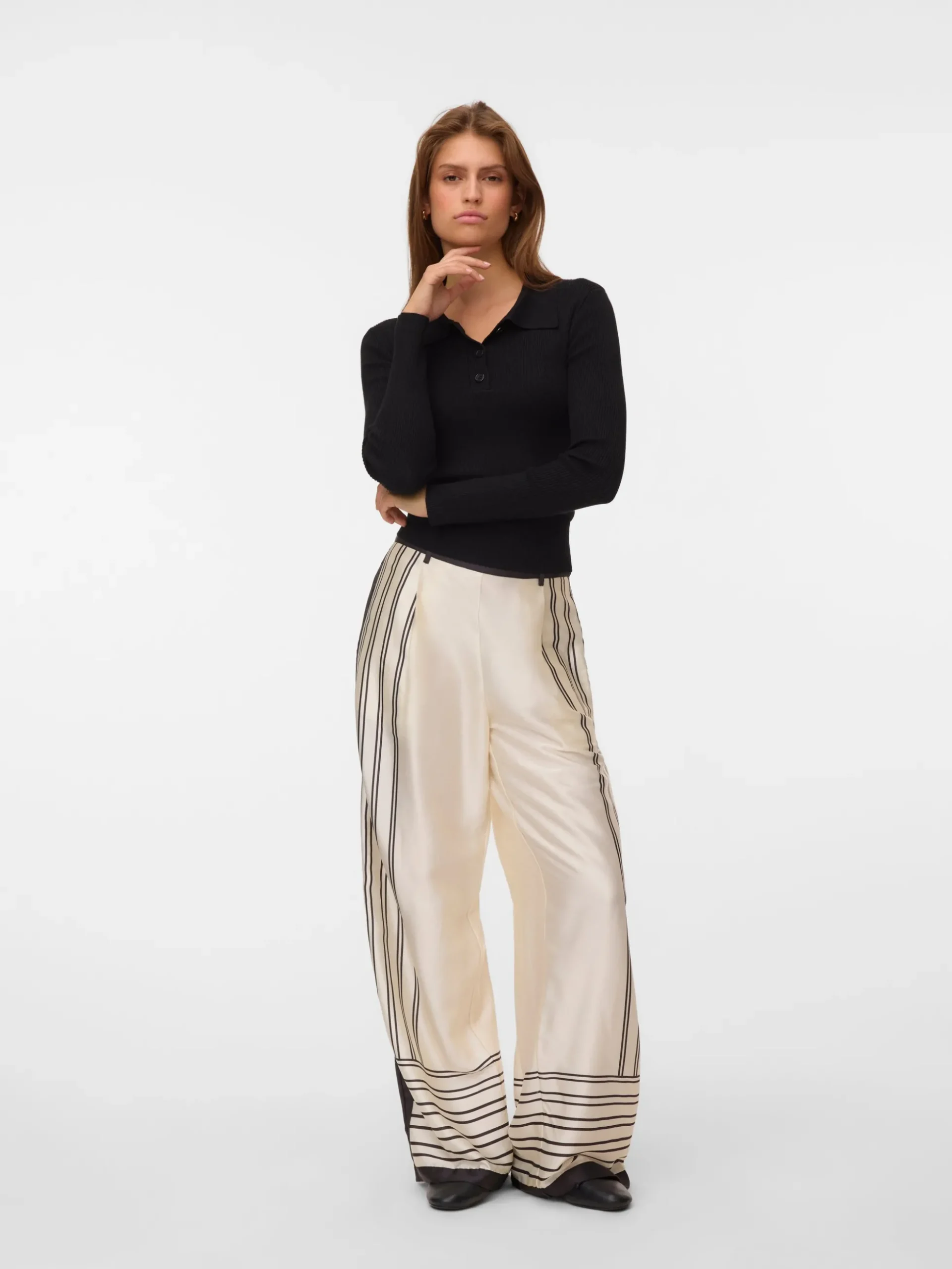 VMEVINA Mittlere Taille Hose