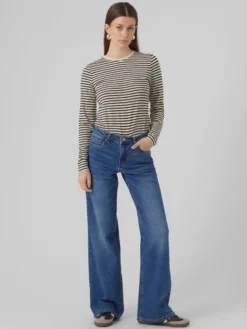 VMFAITH Niedrige Taille Weiter Beinschnitt Jeans