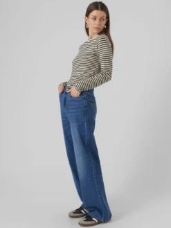 VMFAITH Niedrige Taille Weiter Beinschnitt Jeans