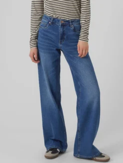 VMFAITH Niedrige Taille Weiter Beinschnitt Jeans