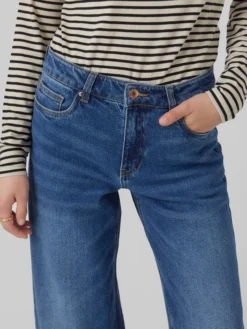 VMFAITH Niedrige Taille Weiter Beinschnitt Jeans