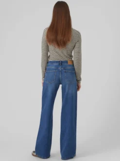 VMFAITH Niedrige Taille Weiter Beinschnitt Jeans