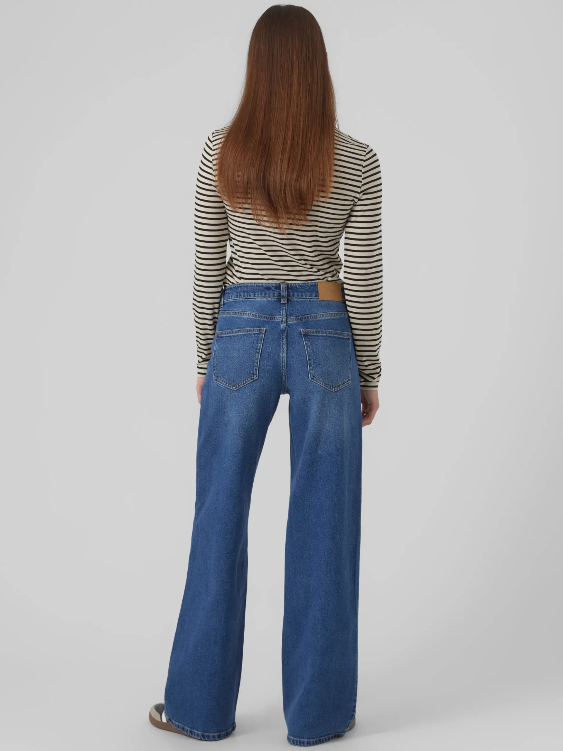 VMFAITH Niedrige Taille Weiter Beinschnitt Jeans