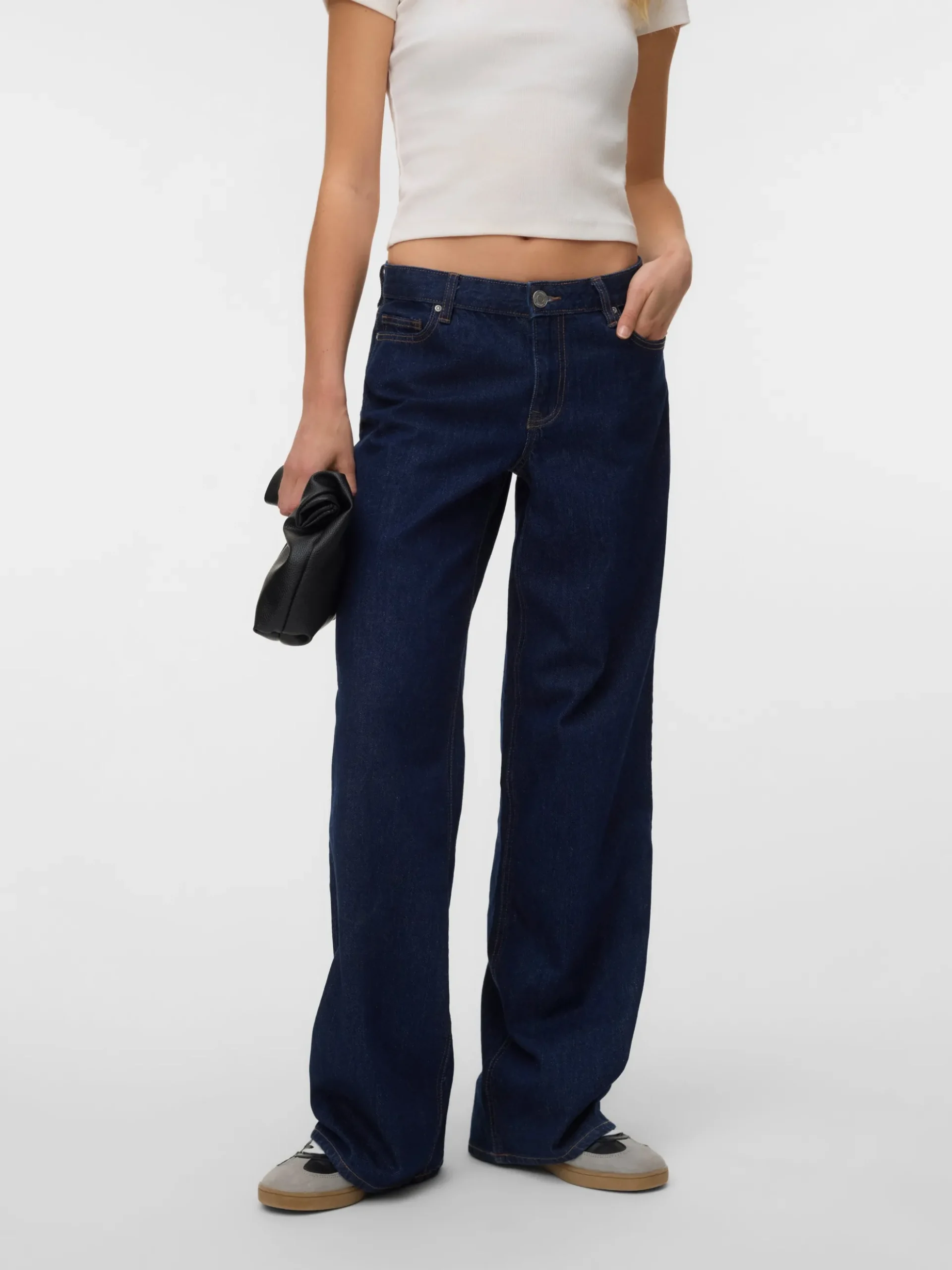 VMFAYE Niedrige Taille Weiter Beinschnitt Jeans