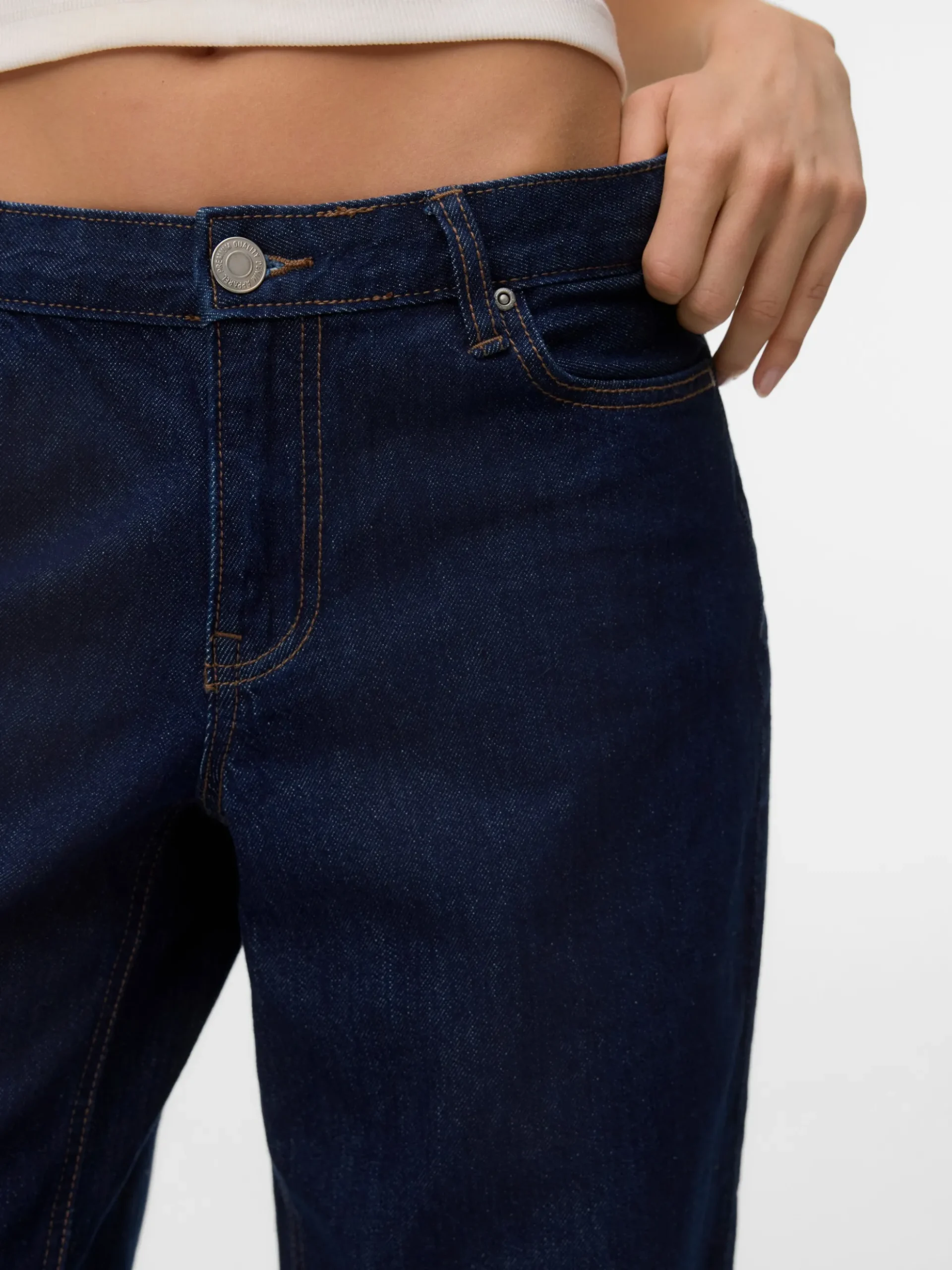 VMFAYE Niedrige Taille Weiter Beinschnitt Jeans