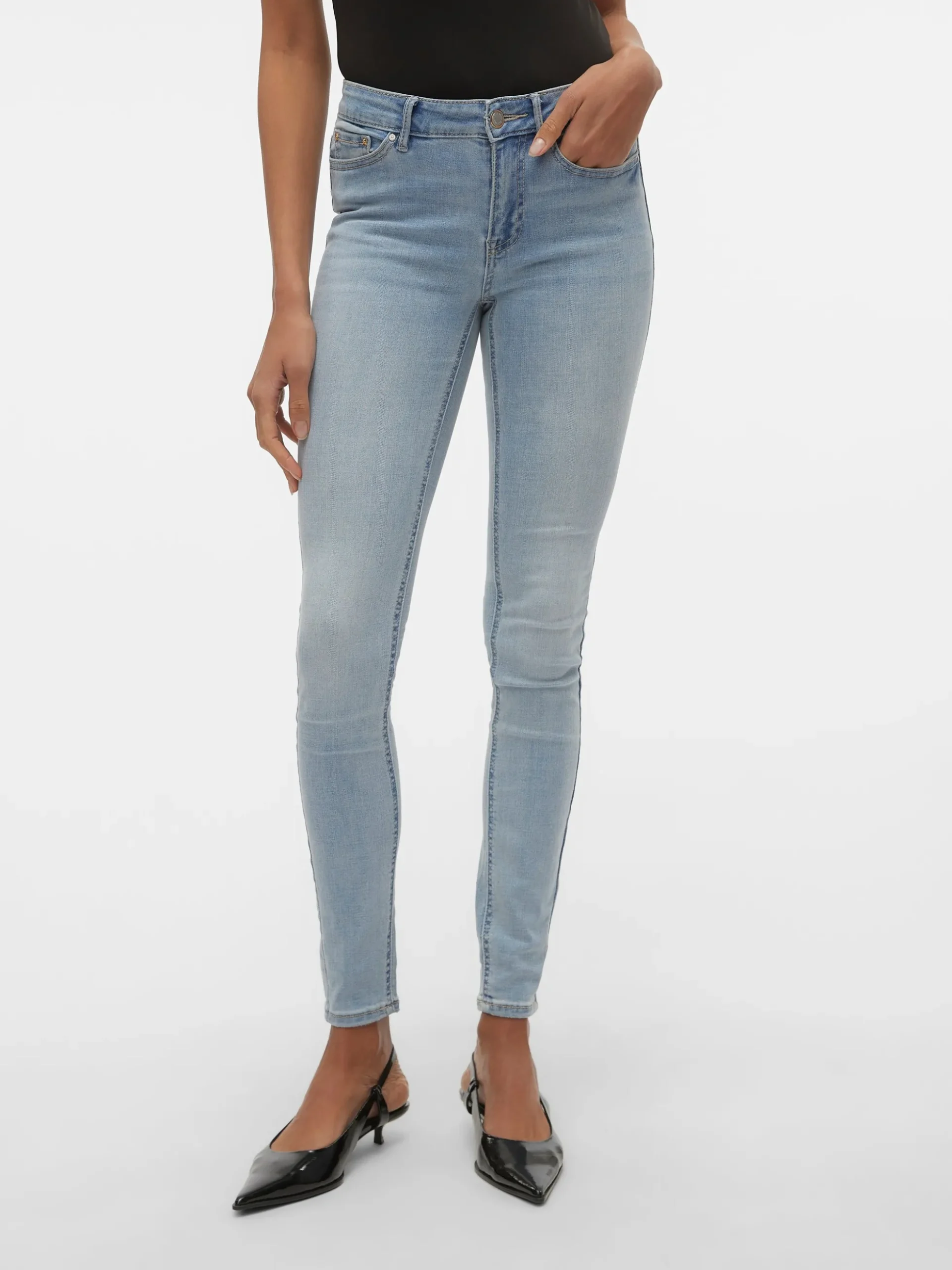 VMFLASH Mid Rise Skinny Fit Jeans