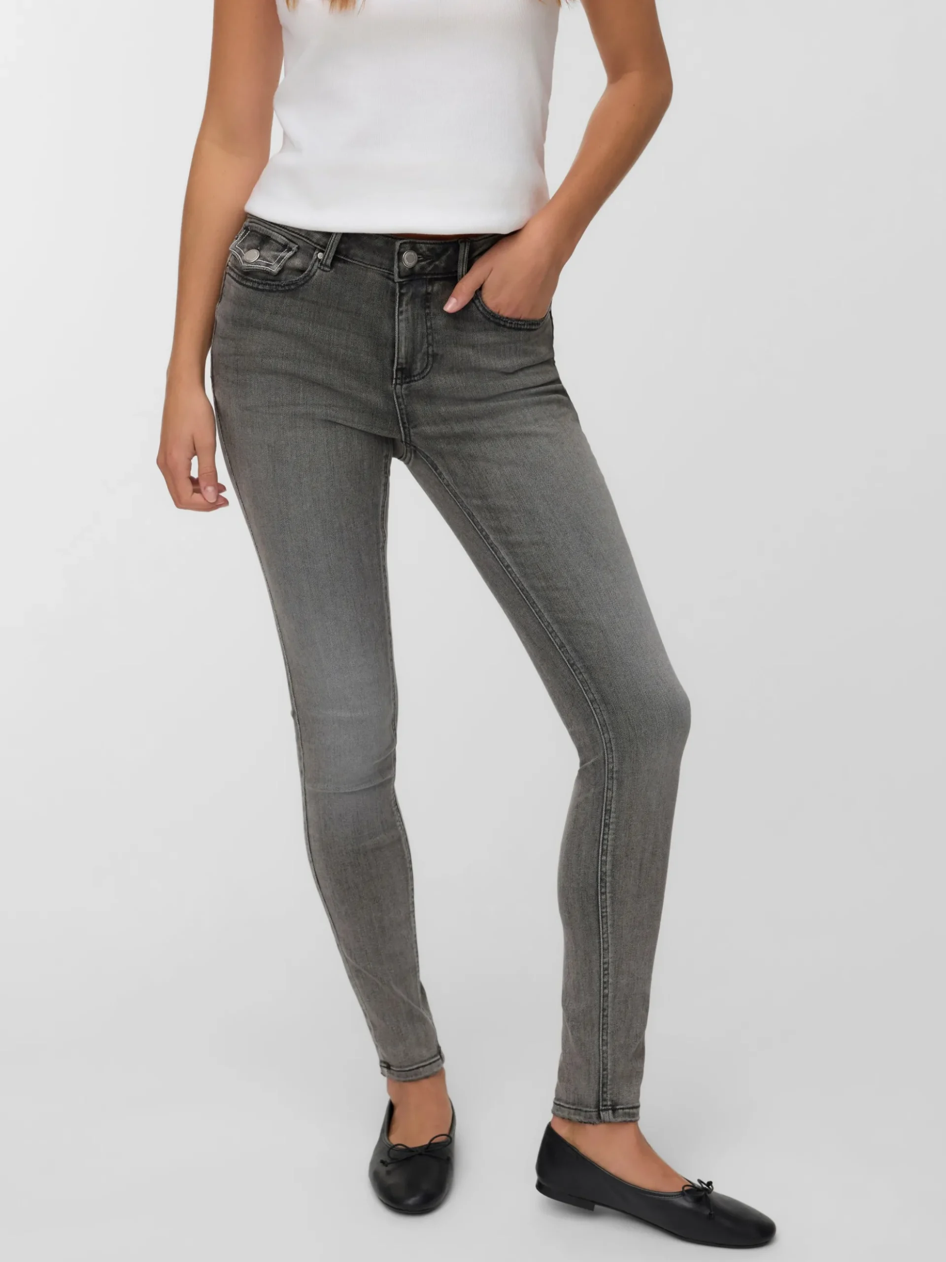 VMFLASH Mid Rise Skinny Fit Jeans