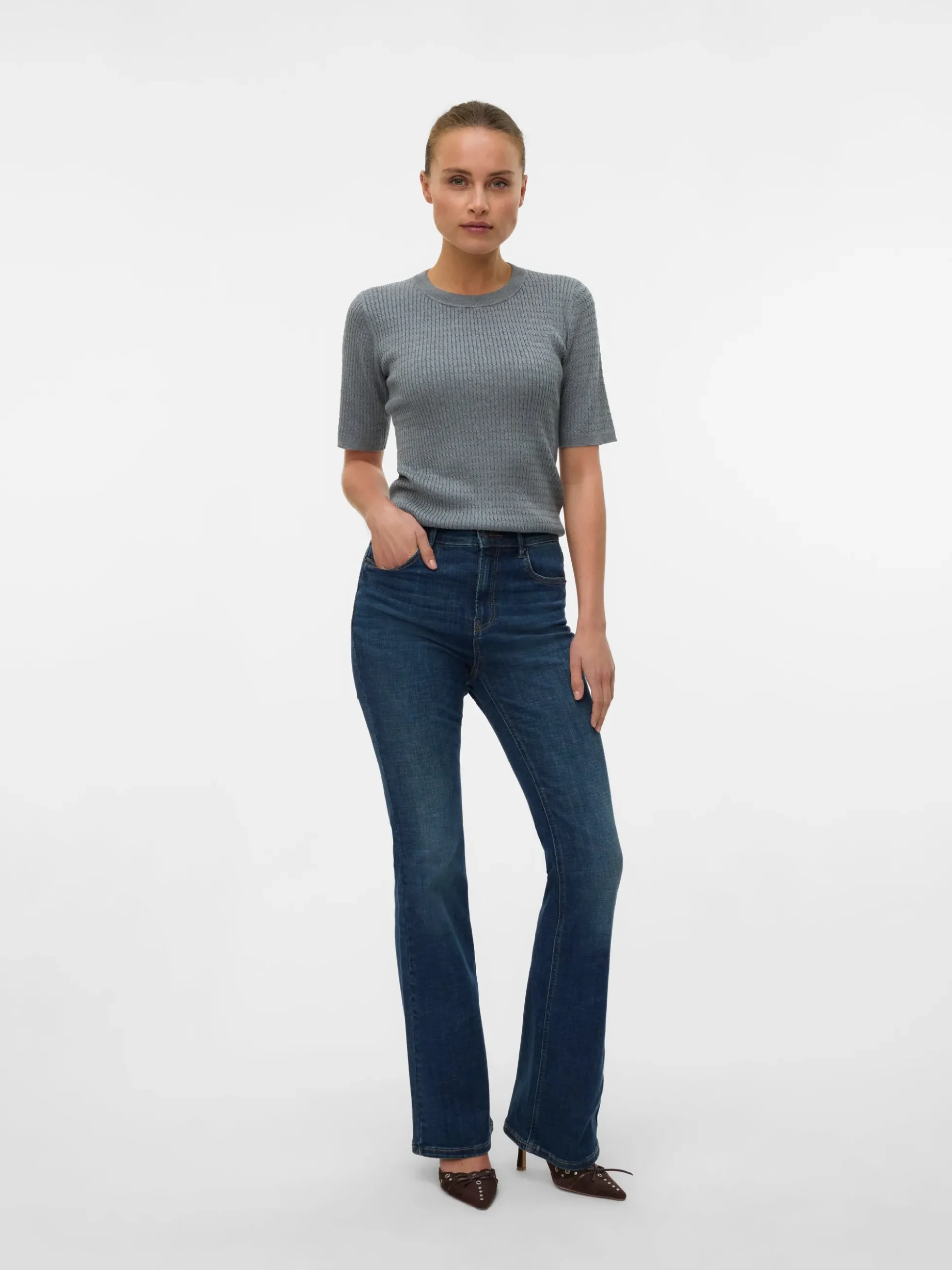 VMGIGI Hohe Taille Ausgestellt Jeans