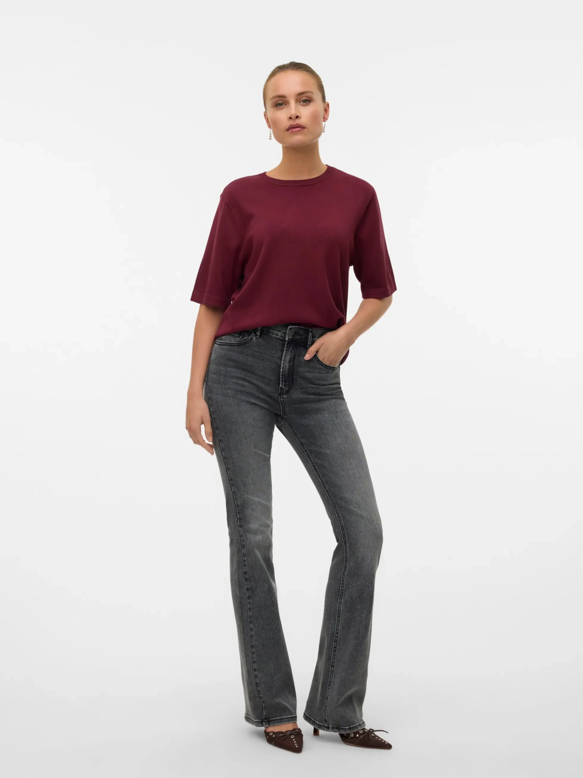 VMGIGI Hohe Taille Ausgestellt Jeans
