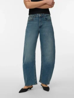 VMJUNO Mid Rise Barrel Fit Jeans
