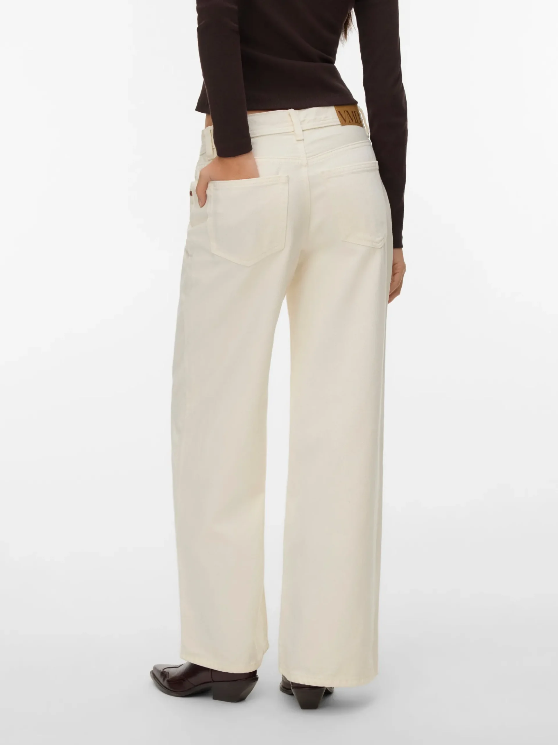 VMLULLU Niedrige Taille Weiter Beinschnitt Jeans