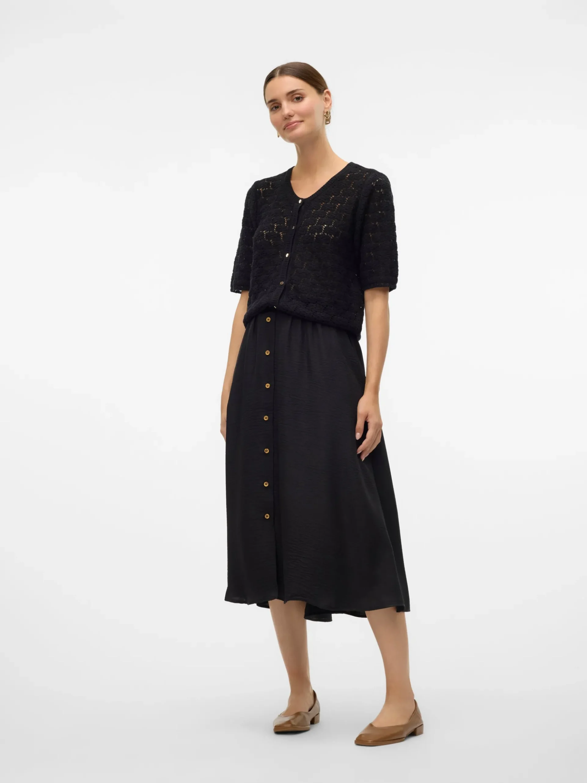 VMMELANEY Hohe Taille Langer Rock