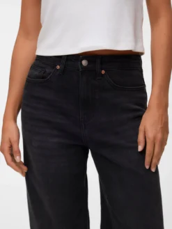 VMOLIVIA Hohe Taille Weiter Beinschnitt Jeans