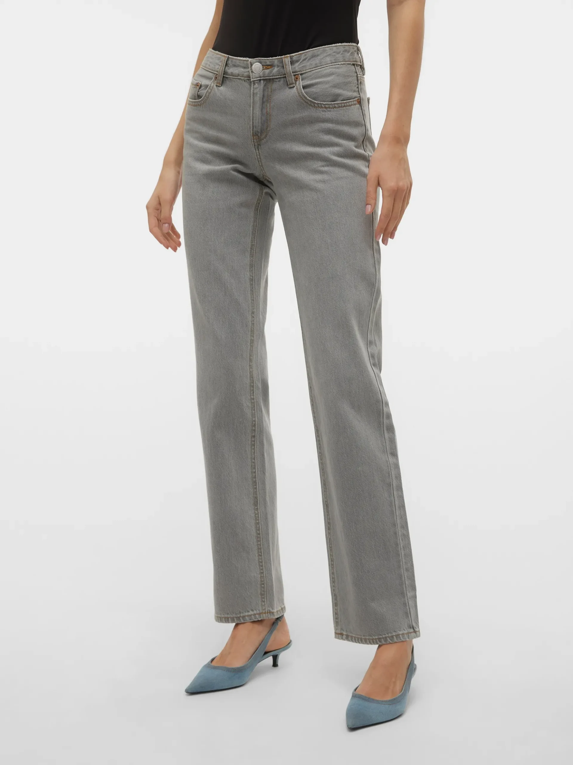 VMPAM Niedrige Taille Gerade geschnitten Jeans