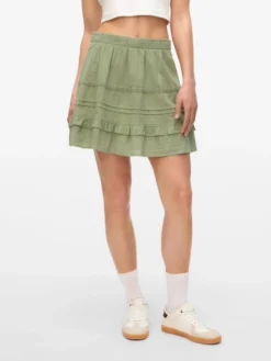 VMPRETTY Mittlere Taille Kurzer Rock